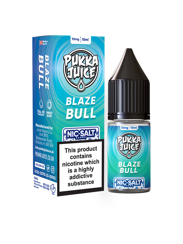 Pukka Juice Blaze Bull 10ml Nic Salt E Liquid