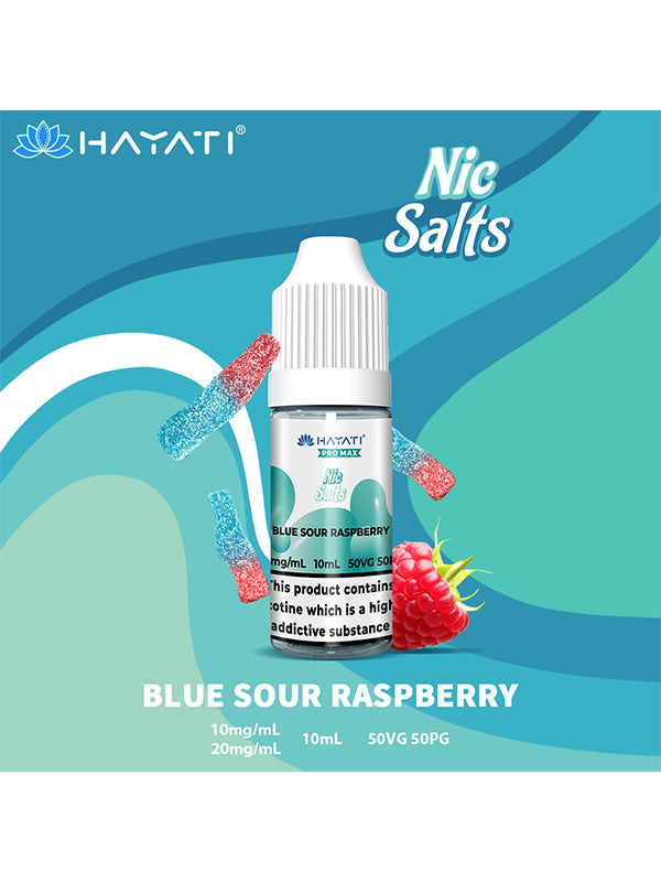Hayati Pro Max Blue Sour Raspberry Nic Salt E-Liquid 10ml NYKecigs