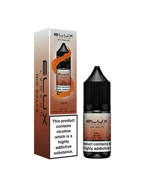 Elux Legend Cola Nic Salt E-Liquid 10ml NYKecigs The Gourmet Vapor Shop