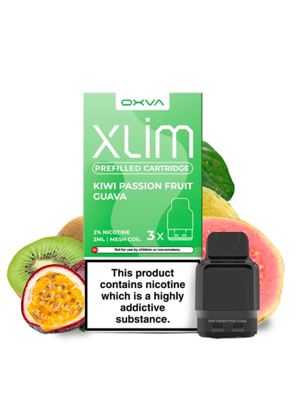 Gorgeous Exotic Kiwi Passion Fruit & Guava available  from OXVA Xlim Prefilled Cartridge