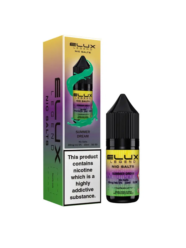 Elux Legend Summer Dream Nic Salt (10ml) - Tropical Fruit Vape Juice - NYKecigs