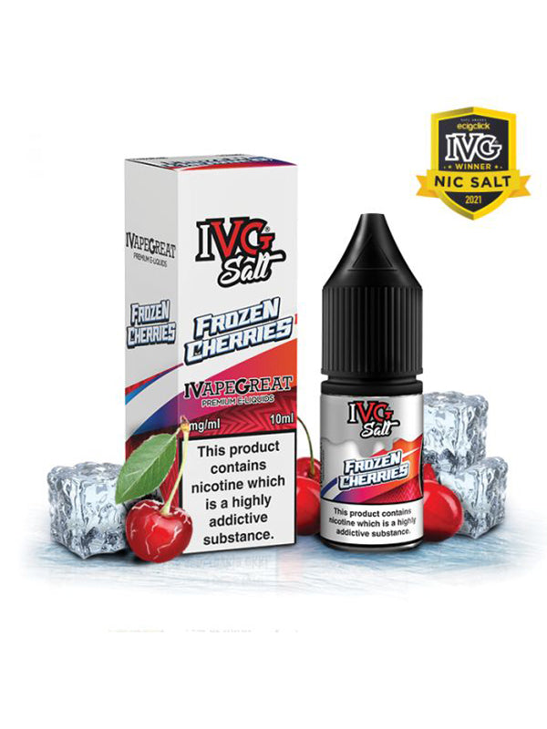 IVG Frozen Cherries Nic Salt E Liquid 10ml NYKecigs.com The Gourmet Vapor Shop