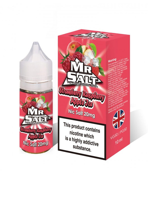 Mr Salt Strawberry Raspberry Apple Ice Nic Salt E Liquid 10ml NYKecigs The Gourmet Vapor Shop