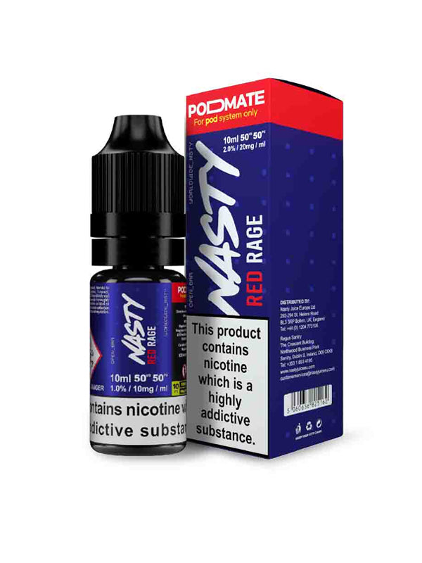 Nasty PodMate Salt Red Rage E Liquid 10ml NYKecigs The Gourmet Vapor Shop