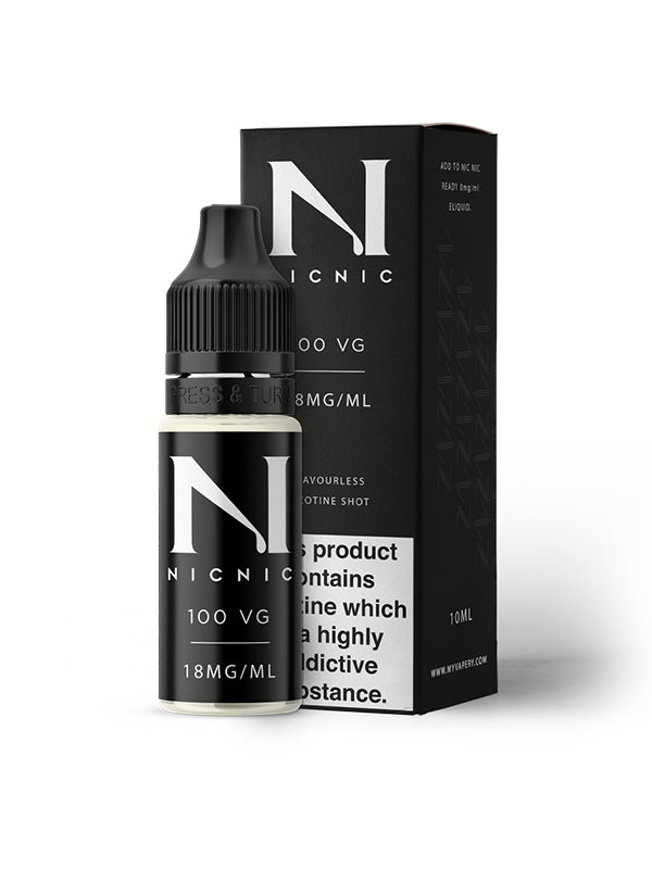 NIC NIC 18mg 100% VG Nicotine Shot 10ml Nic Shots NYKecigs.com The Gourmet Vapor Shop