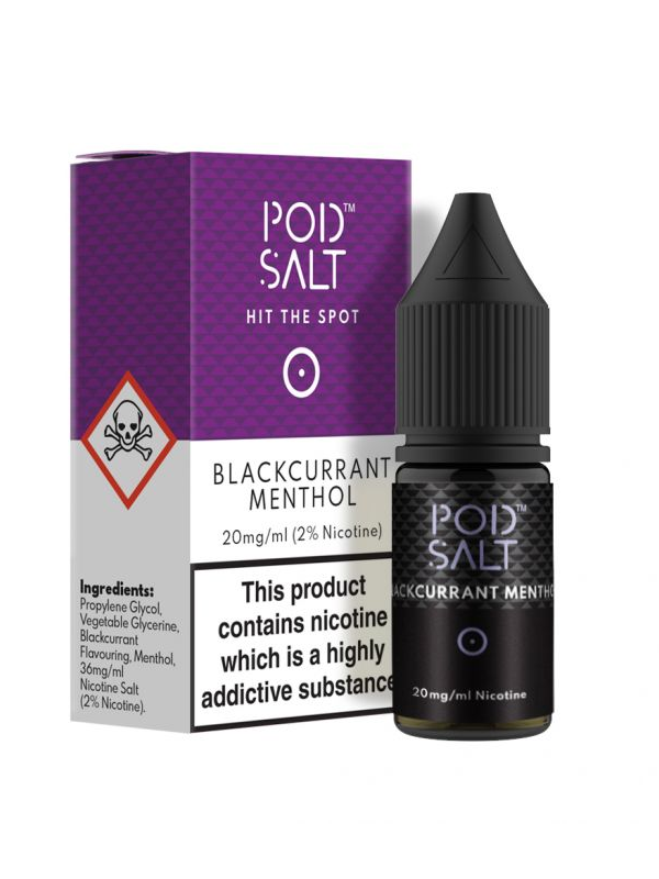 Pod Salt Blackcurrant Menthol NicSalts E Liquid 10ml - NYKECIGS