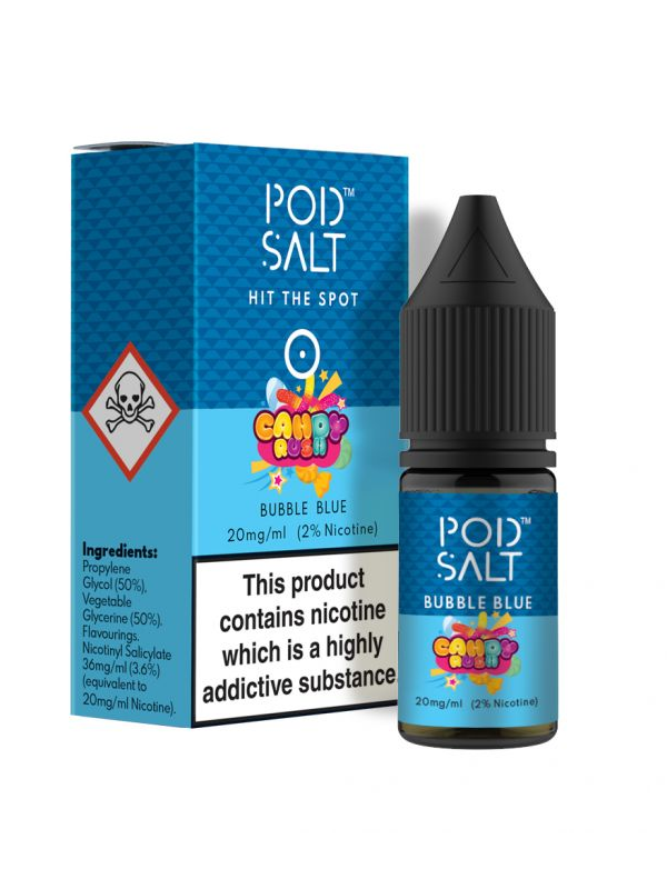 Pod Salt Bubble Blue NicSalts E Liquid 10ml - NYKECIGS