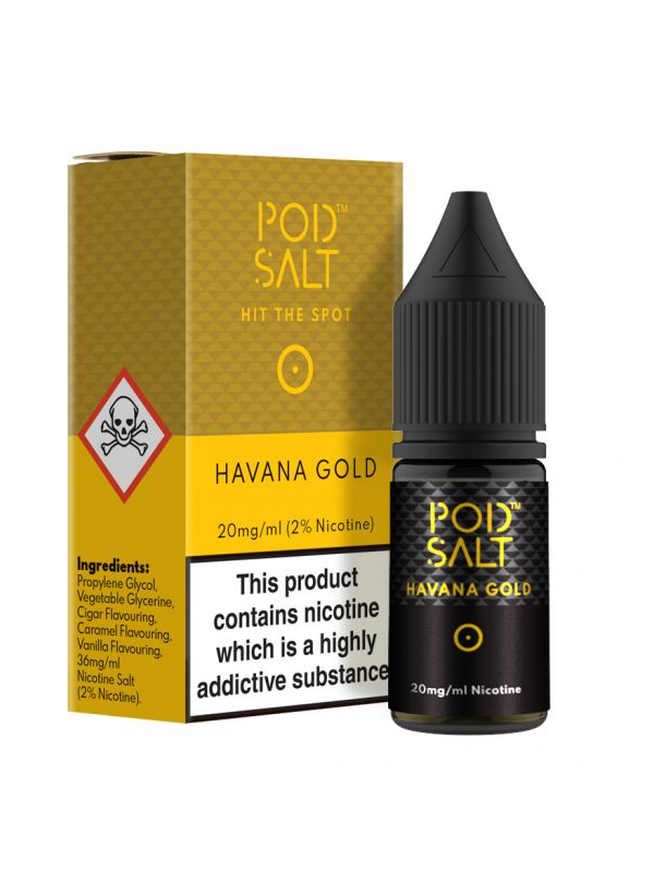 Pod Salt Havana Gold NicSalts E Liquid 10ml - NYKECIGS