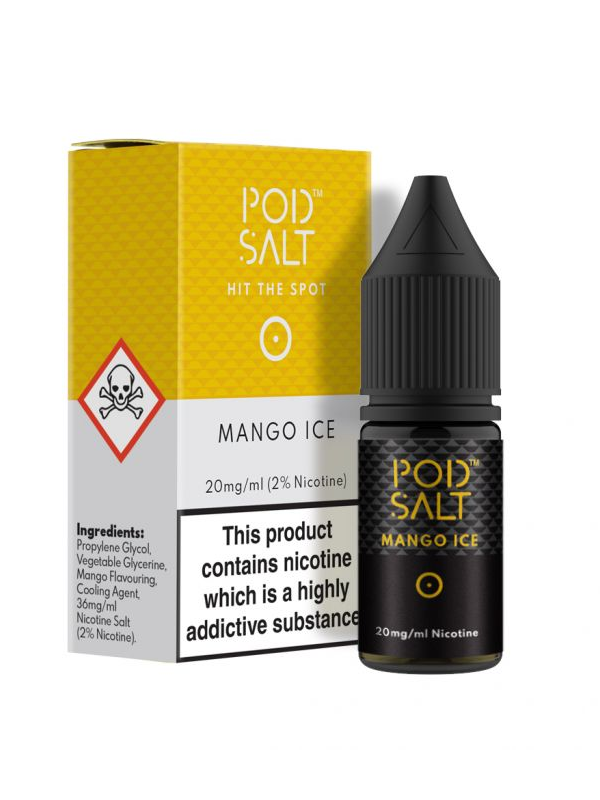 Pod Salt Mango Ice NicSalts E Liquid 10ml - NYKECIGS