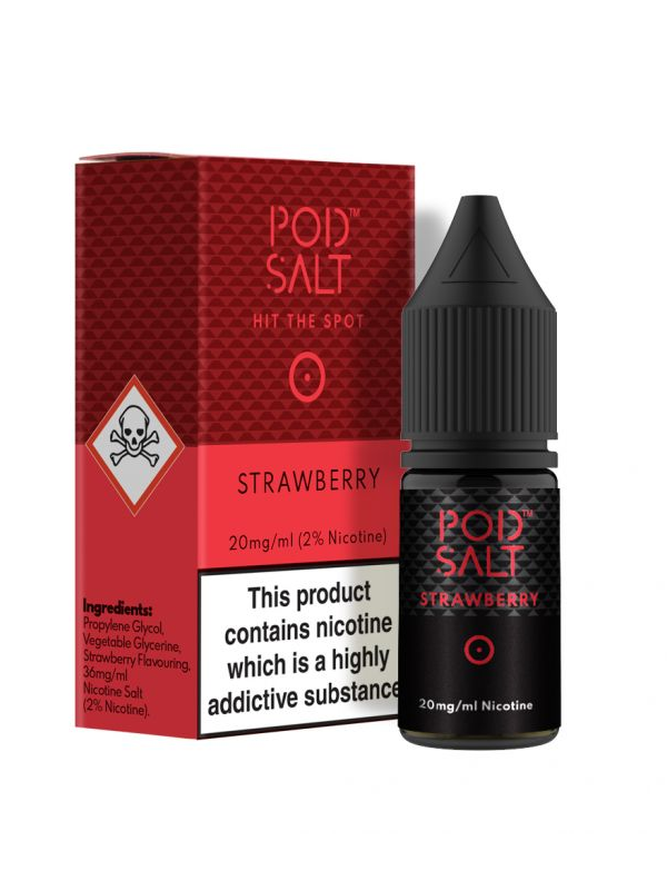 Pod Salt Strawberry NicSalts E Liquid 10ml - NYKECIGS