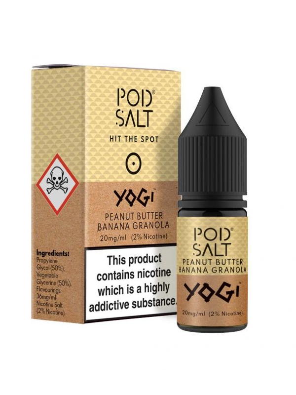 Pod Salt Peanut Butter Banana Granola NicSalts E Liquid 10ml - NYKECIGS
