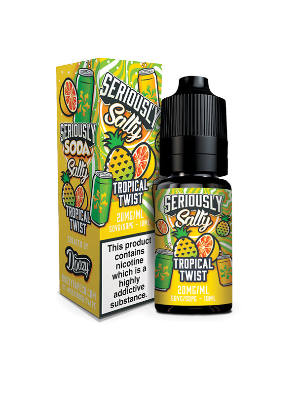 Seriously Salty SODA Tropical Twist Salt E Liquid 10ml NYKecigs The Gourmet Vapor Shop