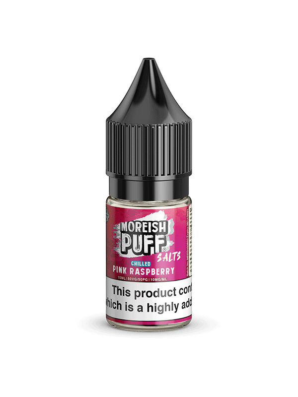 Moreish Puff Pink Raspberry Nic Salt 10ml E Liquid NYKecigs.com