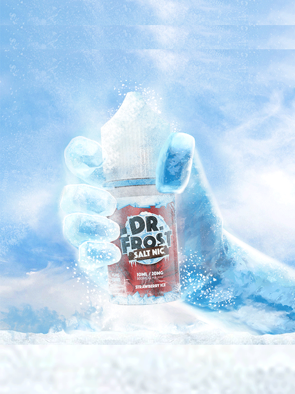 Dr Frost Strawberry Ice Salt Nic E Liquid 10ml NYKecigs.com