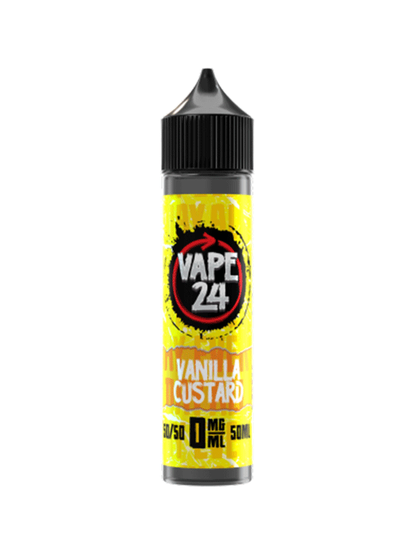 Vape 24 Vanilla Custard 50/50 60ml E-Liquids - NYKecigs.com