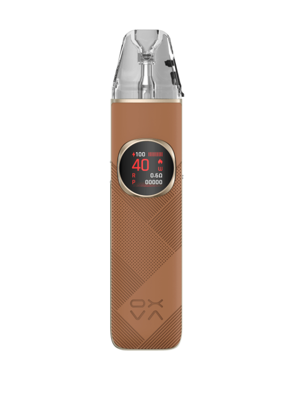 OXVA NeXLIM 2 Pod Kit Brown Leather on a white background