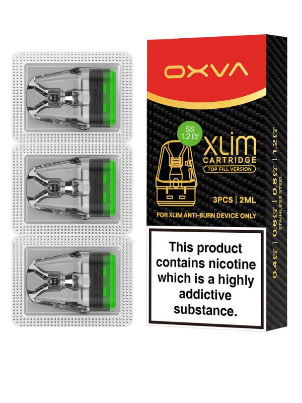 OXVA Xlim SS Top Fill Replacement Pods (3 Pack) 1.2ohm