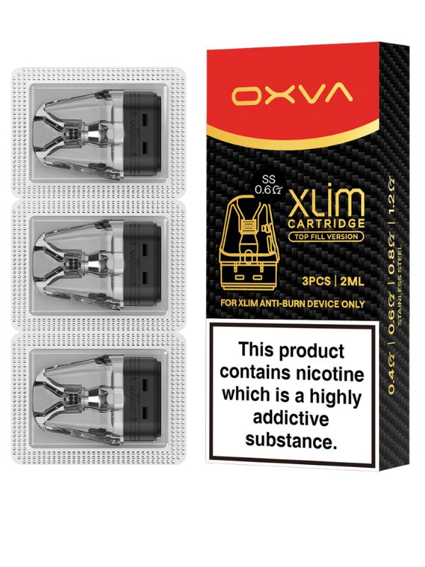 OXVA Xlim SS Top Fill Replacement Pods (3 Pack) 0.6ohm