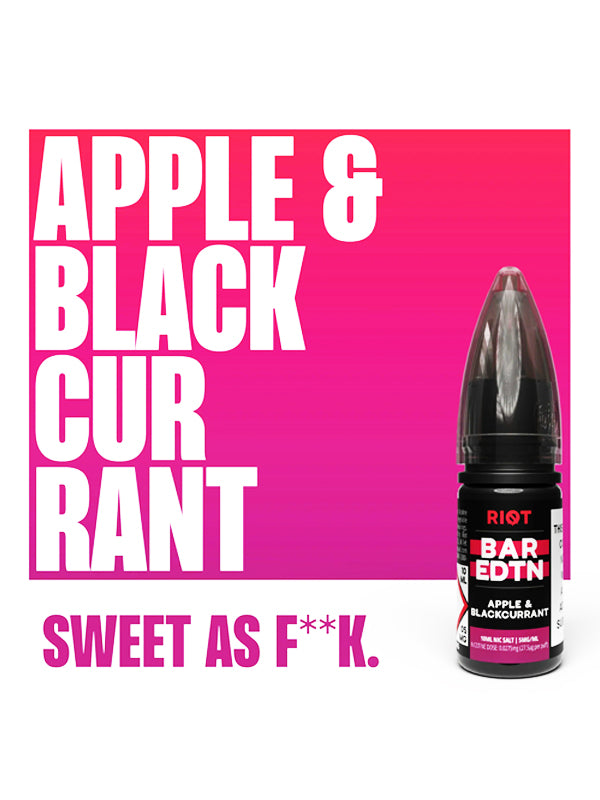 Apple Blackcurrant BAR EDTN Riot Squad Salts Eliquids 10ml NYKecigs.com The Gourmet Vapor Shop
