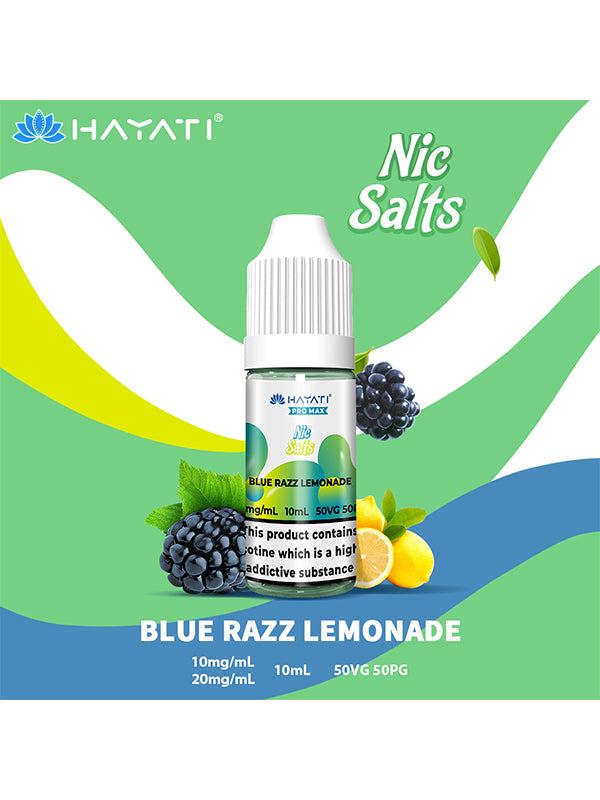 Hayati Pro Max Blue Razz Lemonade Nic Salt E-Liquid 10ml NYKecigs
