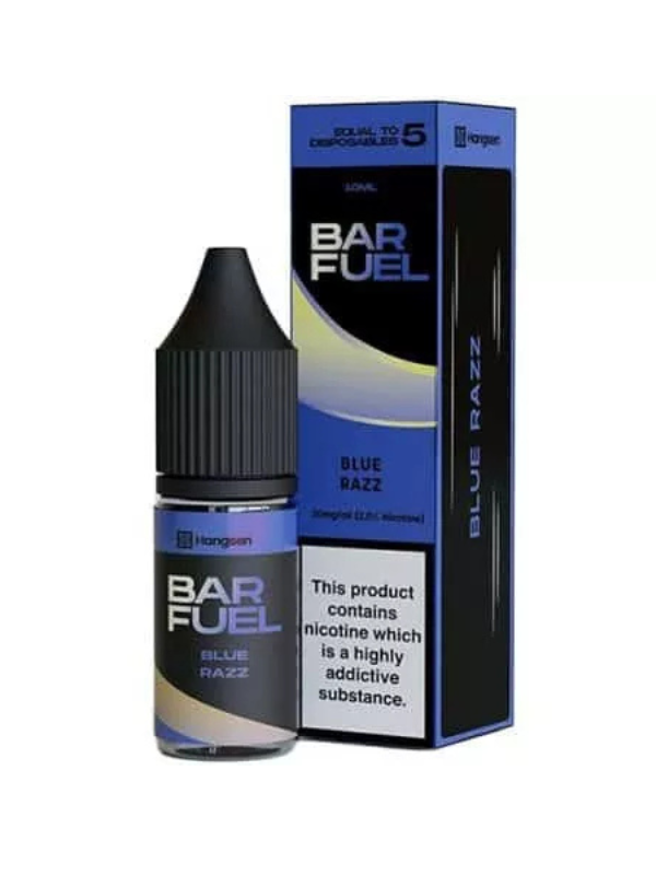 Blue Razz Bar Fuel Hangsen Nic Salt E-Liquid 10ml with white background