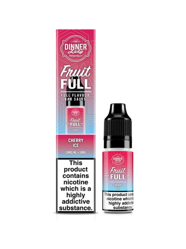 Dinner Lady Fruit Full Cherry Ice e-liquid packaging on a white background