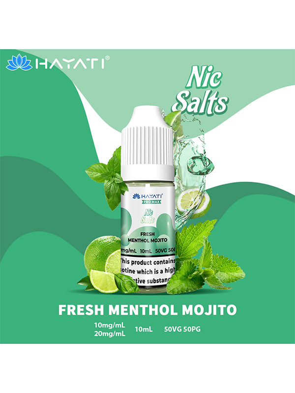 Hayati Pro Max Fresh Menthol Mojito Nic Salt E-Liquid 10ml