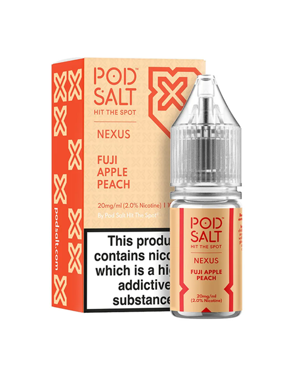 Fuji Apple Peach Nexus Pod Salt Nic Salt Eliquid 10ml NYKecigs.com The Gourmet Vapor Shop