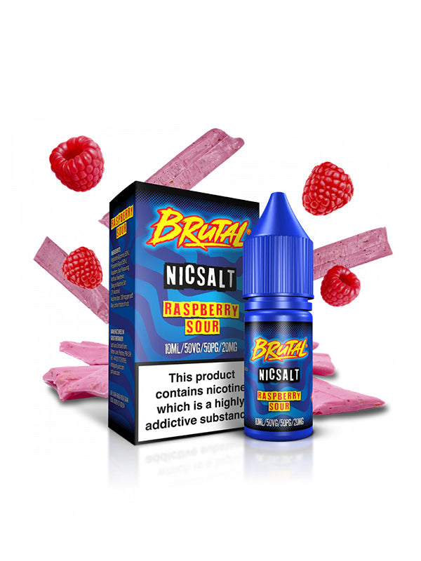 Just Juice Raspberry Sour Brutal Nic Salt E-Liquid 10ml NYKecigs.com