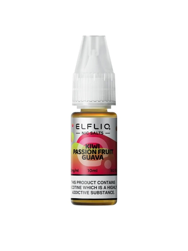 Elfliq Kiwi Passionfruit Guava Nic Salt E-Liquid 10ml NYKecigs The Gourmet Vapor Shop