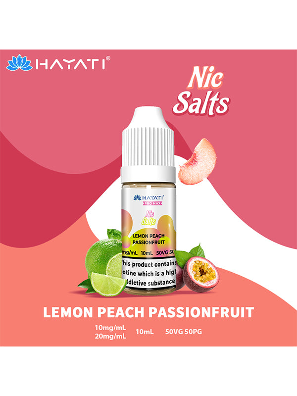 Hayati Pro Max Lemon Peach Passion Fruit Nic Salt E-Liquid 10ml
