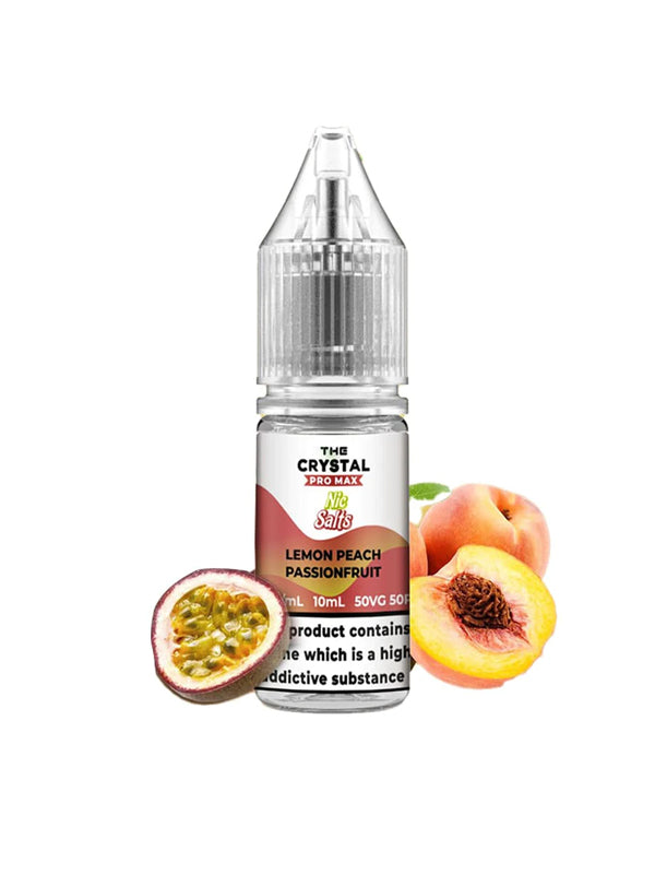 Lemon Peach Passionfruit The Crystal Pro Max Nic Salts Eliquid 10ml NYKecigs.com The Gourmet Vapor Shop