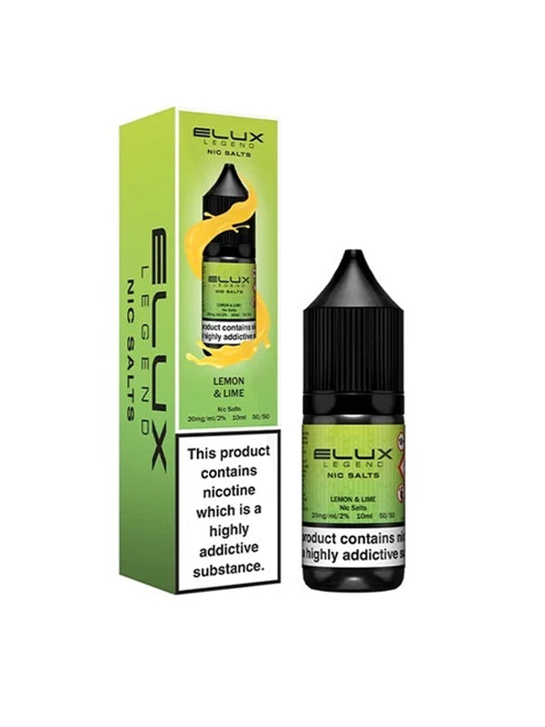 Elux Legend Lemon & Lime Nic Salt E-Liquid 10ml NYKecigs The Gourmet Vapor Shop