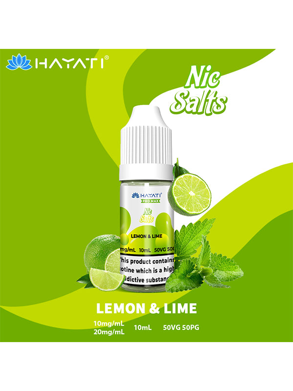 Hayati Pro Max Lemon & Lime Nic Salt E-Liquid 10ml