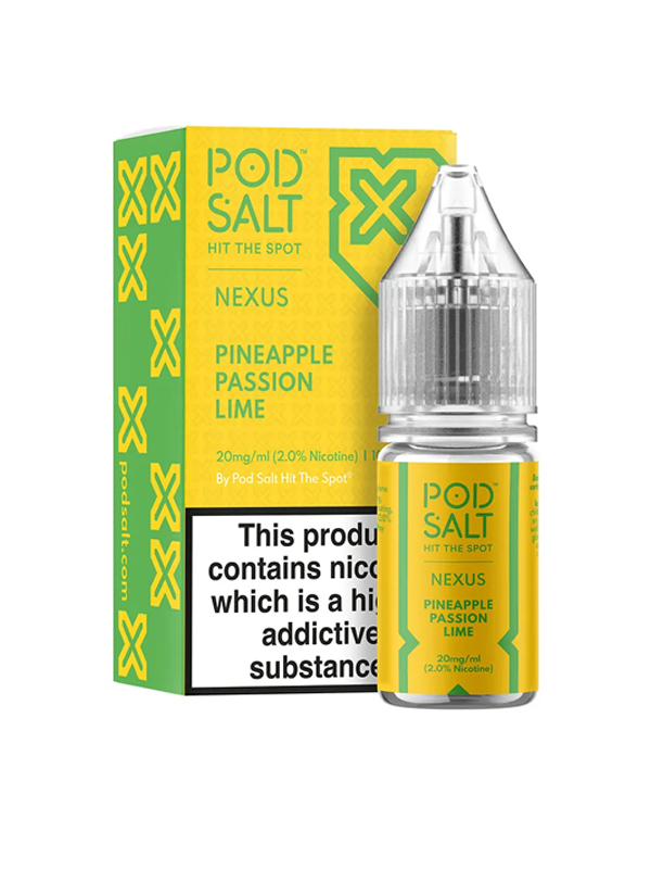 Pineapple Passion Lime Nexus Pod Salt Nic Salt Eliquid 10ml NYKecigs.com The Gourmet Vapor Shop