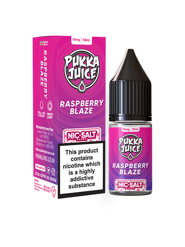 Pukka Juice Raspberry Blaze 10ml Nic Salt E Liquid NYKecigs The Gourmet Vapor Shop