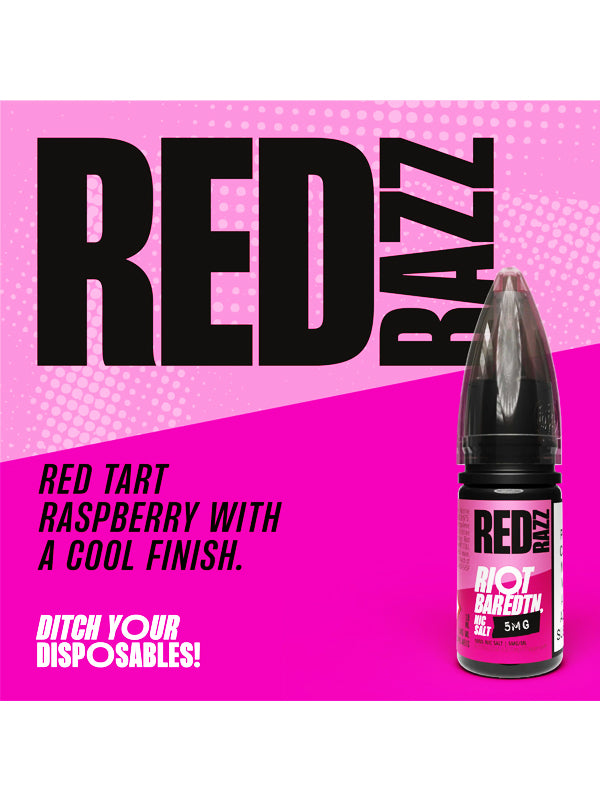 Red Razz BAR EDTN Riot Squad Salts Eliquids 10ml NYKecigs.com The Gourmet Vapor Shop