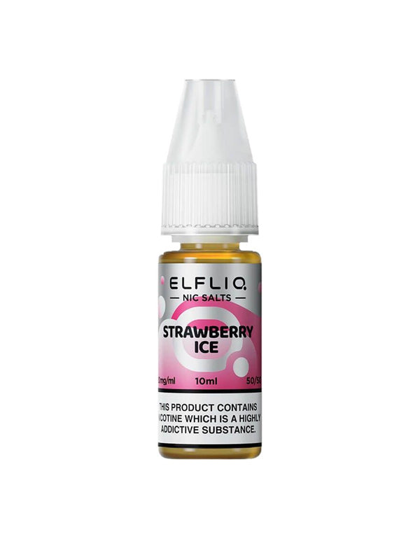 Elfliq Strawberry Ice Nic Salt E-Liquid 10ml NYKecigs The Gourmet Vapor Shop