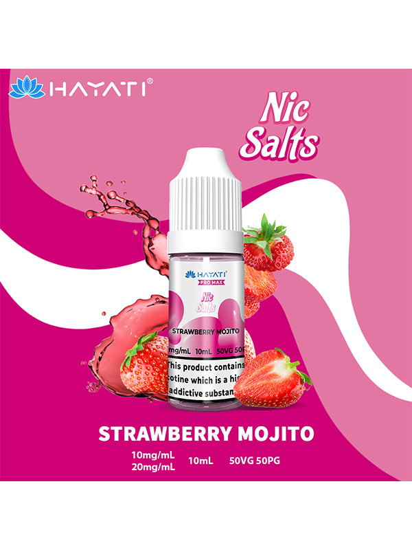 Hayati Pro Max Strawberry Mojito Nic Salt E-Liquid 10ml