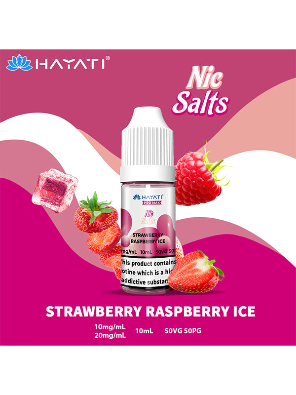 Hayati Pro Max Strawberry Raspberry Ice Nic Salt E-Liquid 10ml
