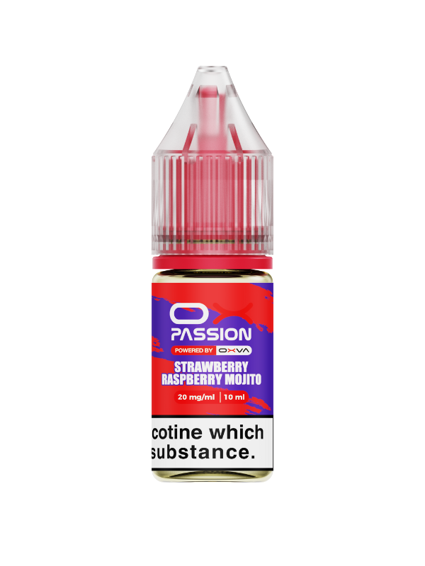 Strawberry Raspberry Mojito OX Passion Nic Salt E-Liquid by OXVA - 10ml with white background