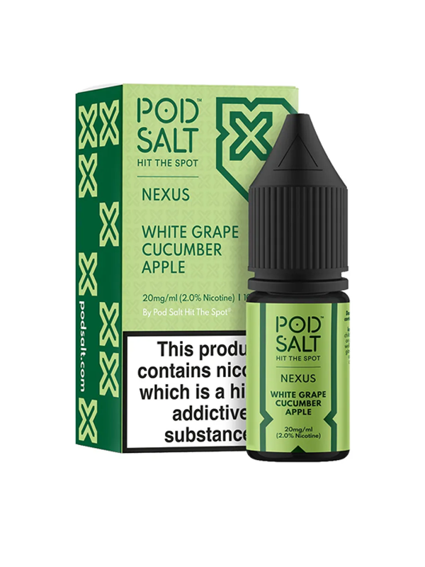 White Grape Cucumber Apple Nexus Pod Salt Nic Salt Eliquid 10ml NYKecigs.com The Gourmet Vapor Shop