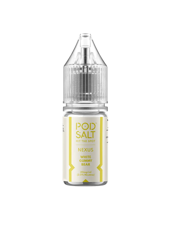 White Gummy Bear Nexus Pod Salt Nic Salt Eliquid 10ml NYKecigs.com The Gourmet Vapor Shop