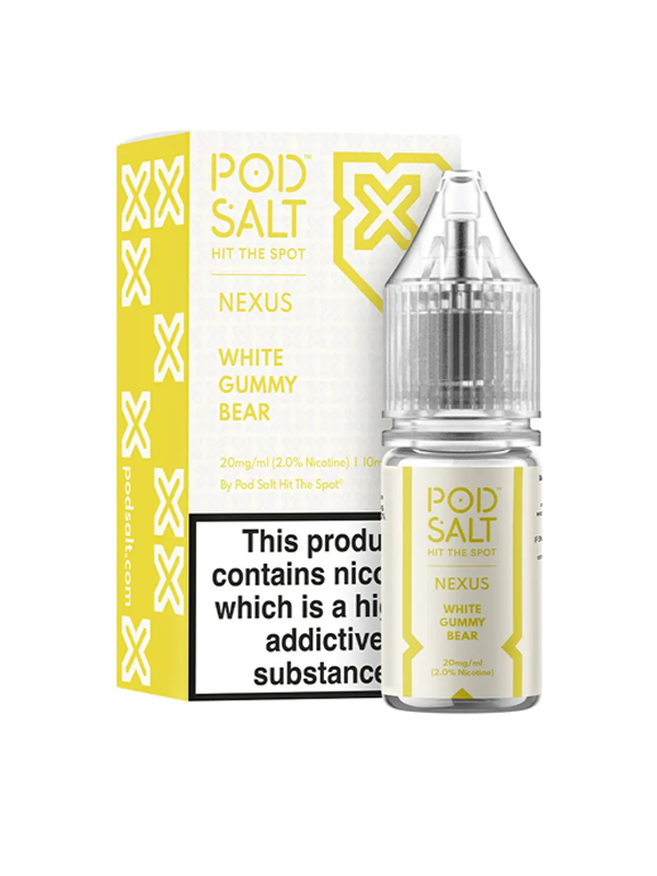 White Gummy Bear Nexus Pod Salt Nic Salt Eliquid 10ml NYKecigs.com The Gourmet Vapor Shop