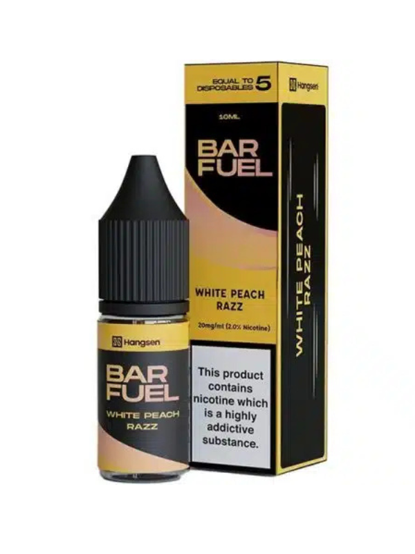 White Peach Razz Nic Salt Bar Fuel E Liquid – 10ML with white background