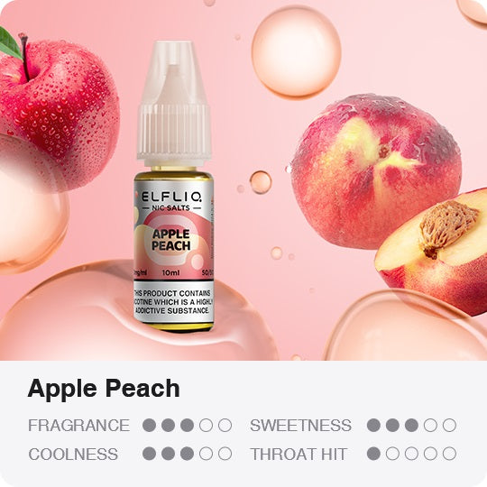 Elfliq Apple Peach Nic Salt E-Liquid 10ml