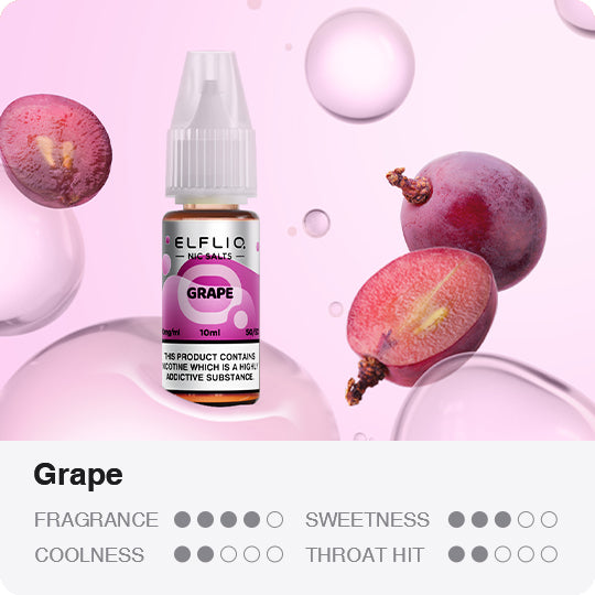 Elfliq Grape Nic Salt E-Liquid 10ml