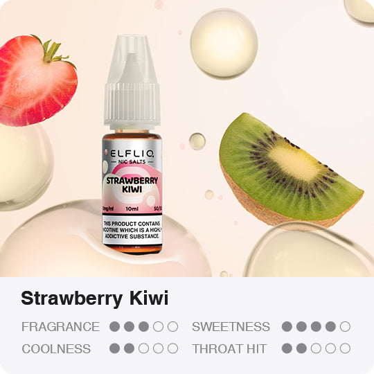 Elfliq Strawberry Kiwi Nic Salt E-Liquid 10ml