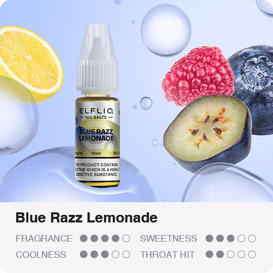 Elfliq Blue Razz Lemonade Nic Salt E-Liquid 10ml