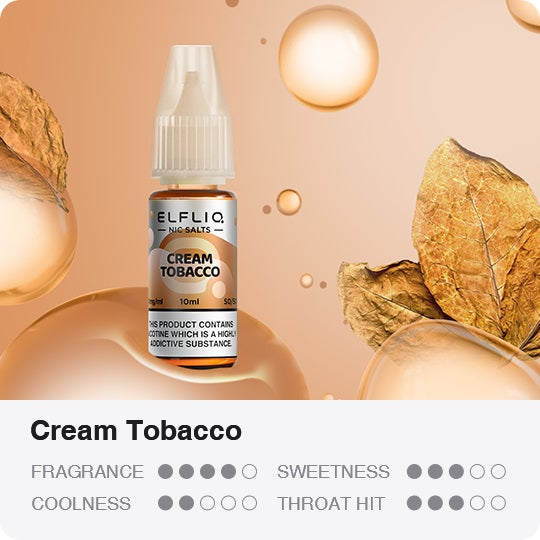 Elfliq Cream Tobacco Nic Salt E-Liquid 10ml